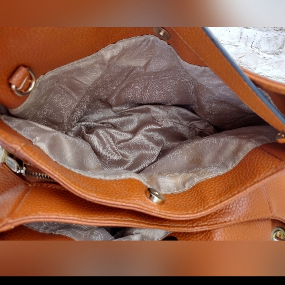 Michael Kors Fulton Large Shoulder Bag - Acorn Brown purse tote boho - Picture 6 of 7